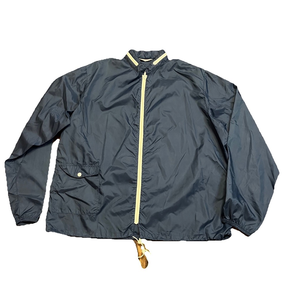 VINTAGE McGregor Jacket‎ Medium Blue Anti Breeze Full Zip Windbreaker 80s